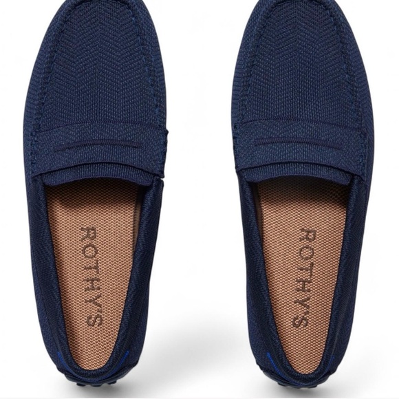NWOB Rothy's Navy Blue Driving Loafers Slip-on Woman's Size 8.5* - Picture 2 of 8